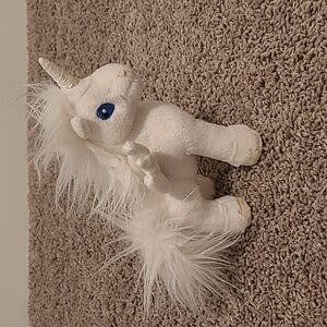 2004 Neopets Uni White Unicorn Pegasus Plush Stuffed Animal Toy